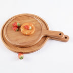 7 inch Blonde Round Wooden Tray
