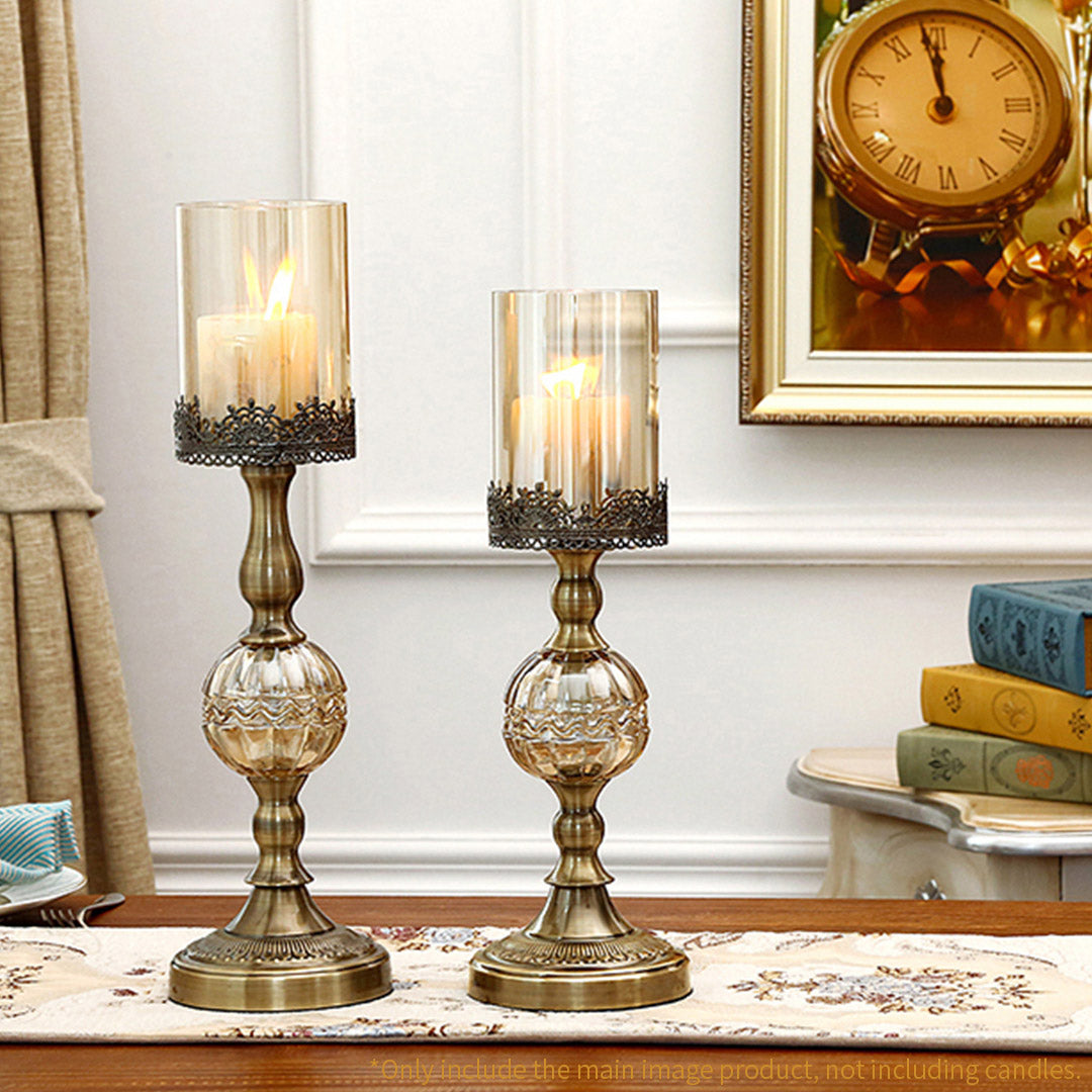 42cm Glass Candle Holder