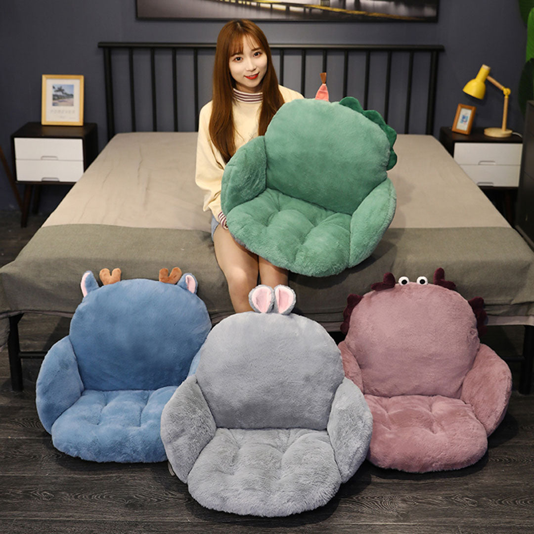 Green Dino Shape Seat Cushion