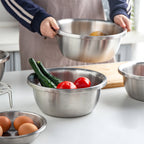 SOGA 3Pcs Matte Stainless Steel Mixing Bowl