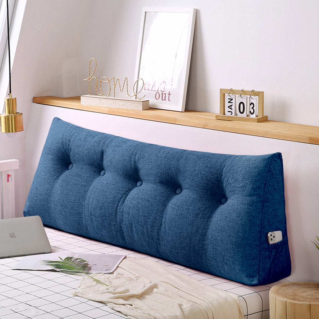 SOGA 120cm Blue Wedge Bed Cushion
