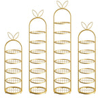 7 Tier Bunny Ears Shape Gold Plated Metal Shoe Rack Organiser