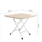 White Foldable Portable Standing Legs Square Table