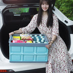 56L Collapsible Car Trunk Storage Box Blue