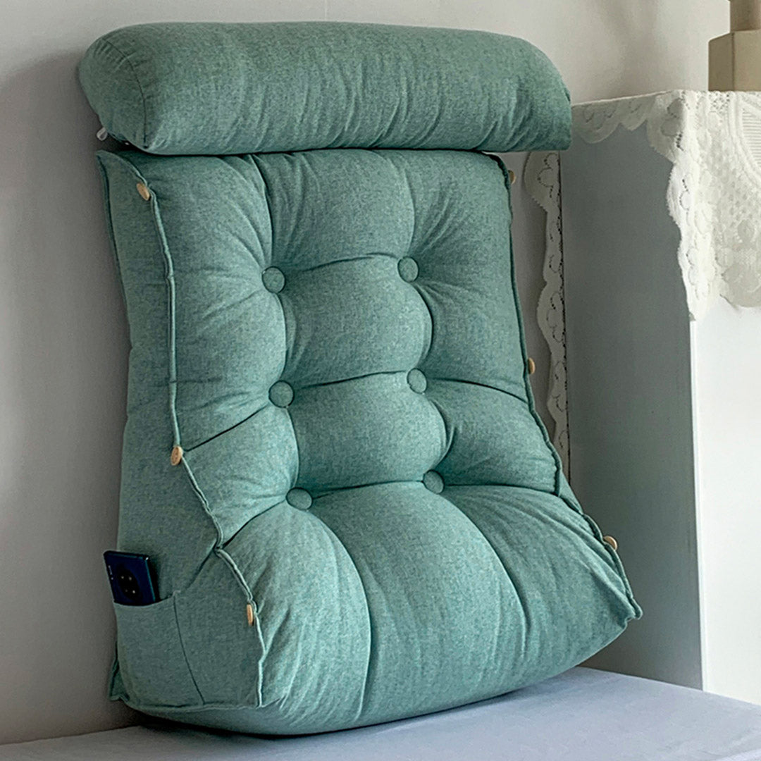 60cm Green Wedge Lumbar Pillow