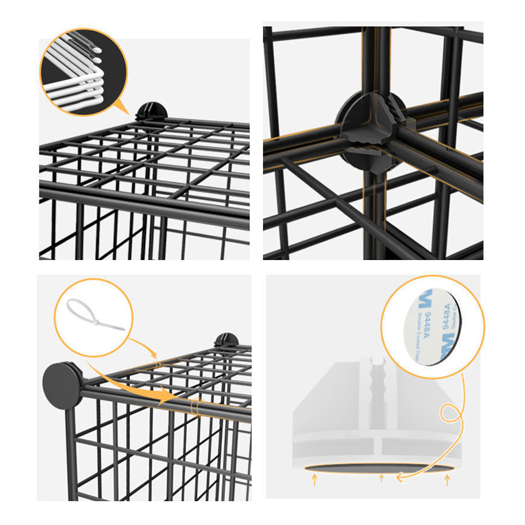 Black Portable 8-Cube Organiser