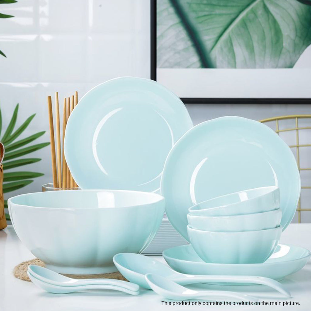 Blueware Ceramic Light Blue Ceramic Dinnerware Set of 4 – Soga International