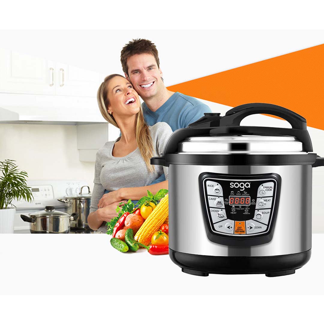 Electric Stainless Steel Pressure Cooker 10L Nonstick