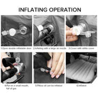 Portable Car Set Inflatable Air Bed Mattress Storage Organiser Handheld Vacuum Cleaner Blue