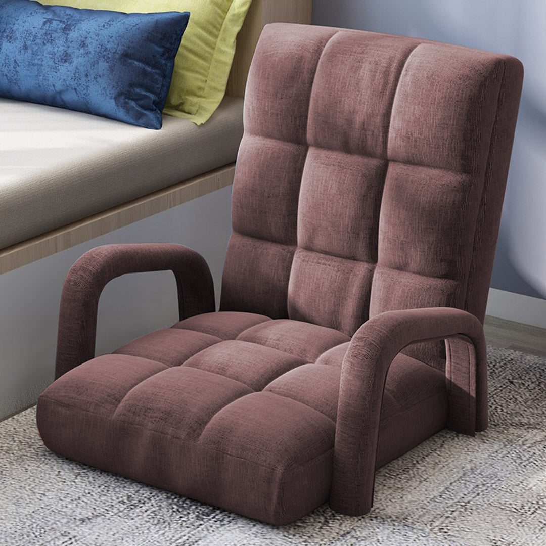 Floor Recliner Lazy Chair with Armrest Coffee