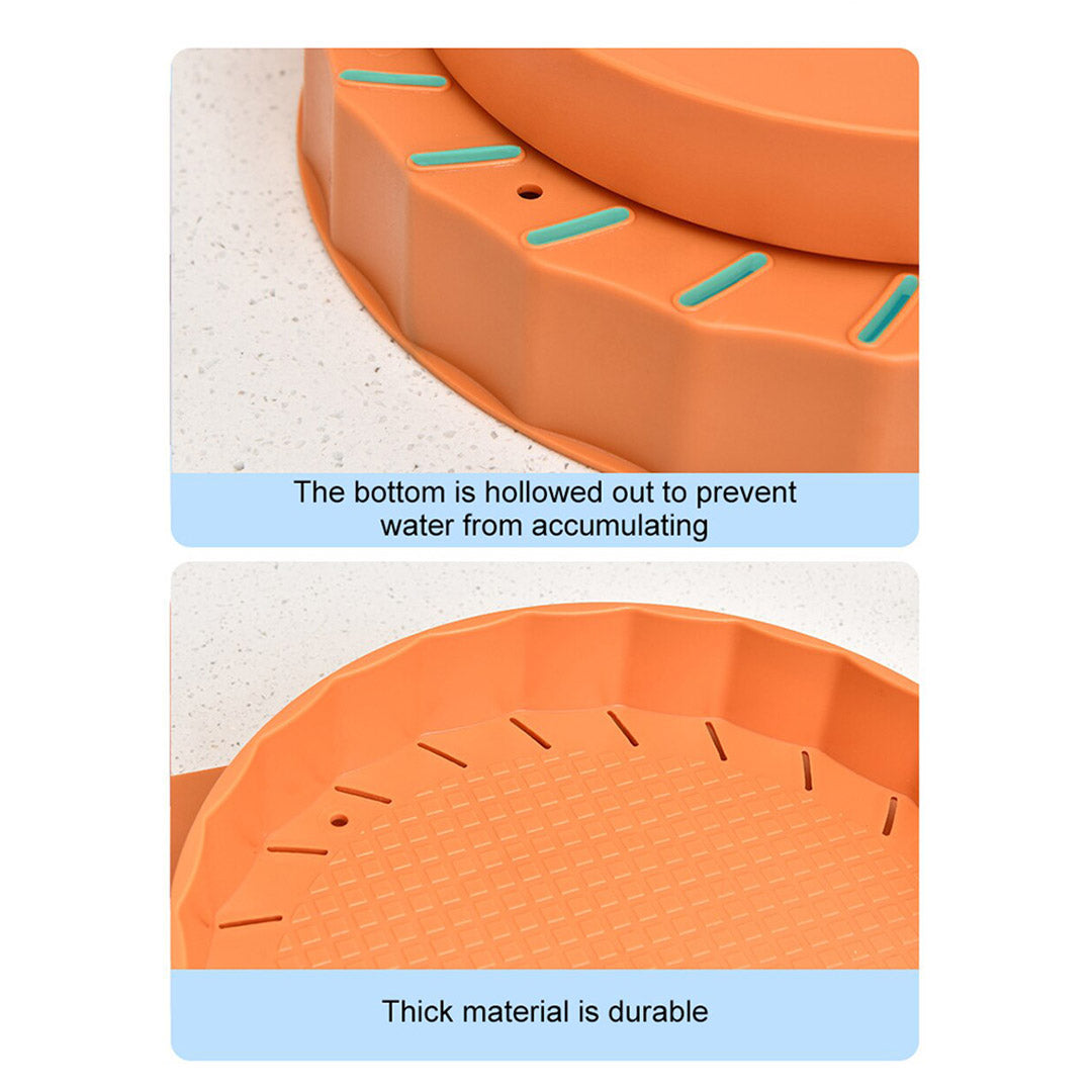 Orange 360 Degree Wall-Mounted Rotating Bathroom Organiser