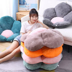 Dark Gray Whimsical Flower Cushion