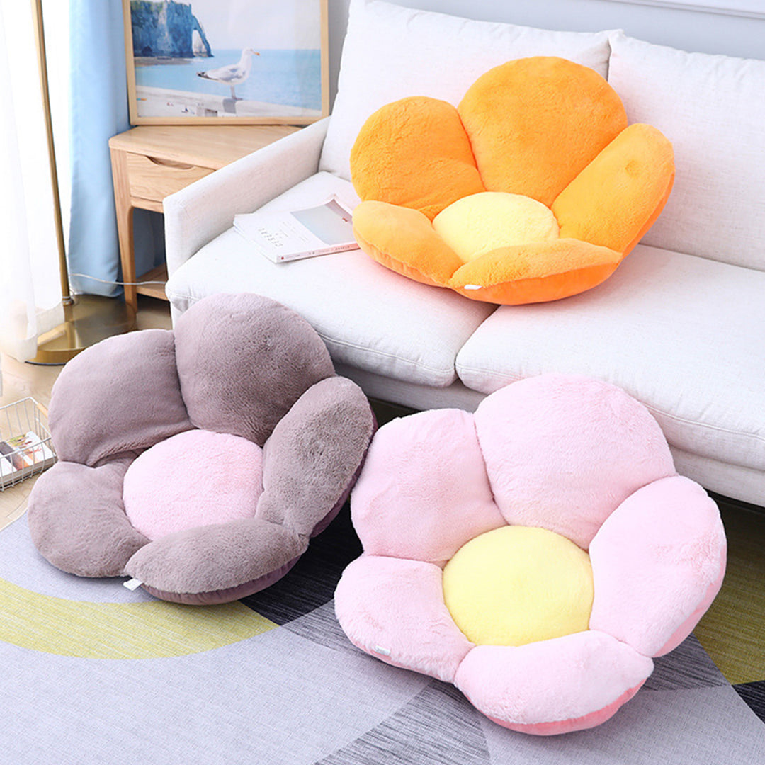 Pink Whimsical Flower Shape Cushion
