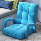 Floor Recliner Lazy Chair with Armrest Blue