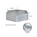 60cm Hexagon Shape Galvanized Raised Garden Bed Silver