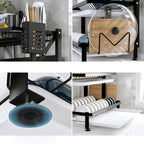 3 Tier Black Dish Drainer Kitchen Organiser