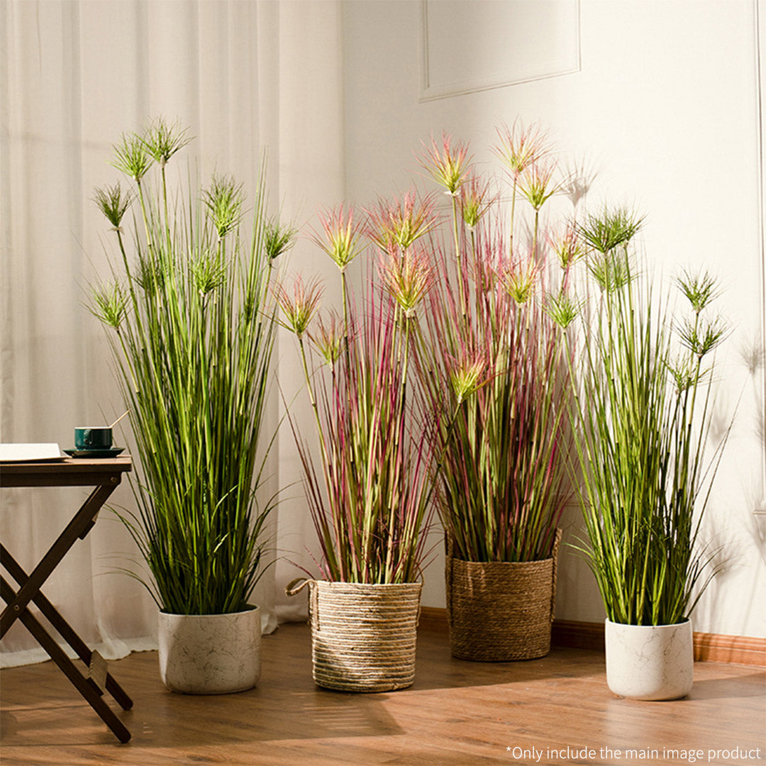 120cm Purple-Red Artificial Indoor Potted Papyrus Plant Tree