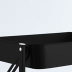 3 Tier Steel Black Foldable Kitchen Cart