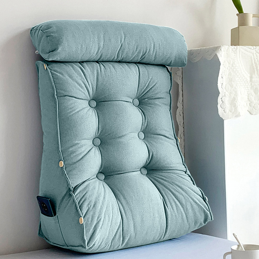 45cm Green Wedge Lumbar Pillow