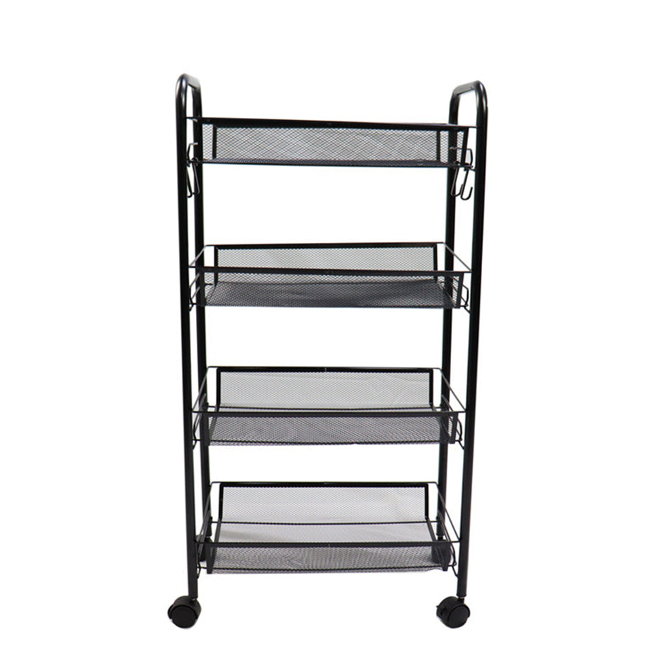 4 Tier Steel Mesh Kitchen Cart