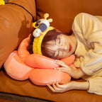 Yellow Double Flower Shape Cushion