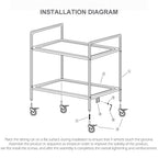 4 Tier Stainless Steel Utility Cart 950x500x1220
