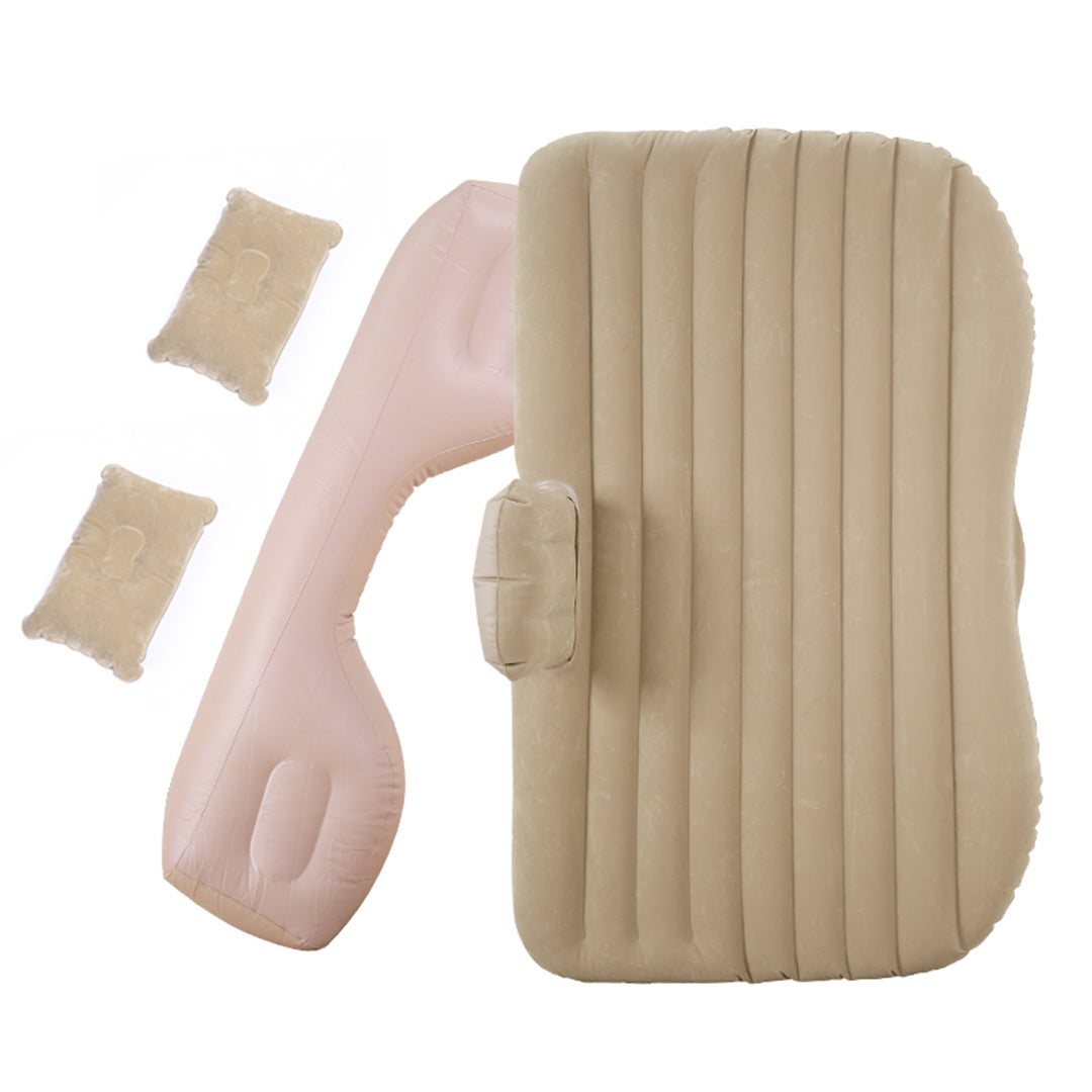 Beige Stripe Inflatable Car Mattress