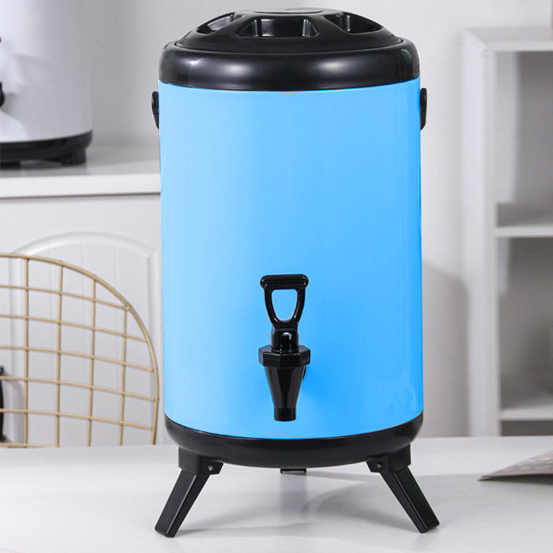 10L Stainless Steel Milk Tea Barrel with Faucet Blue