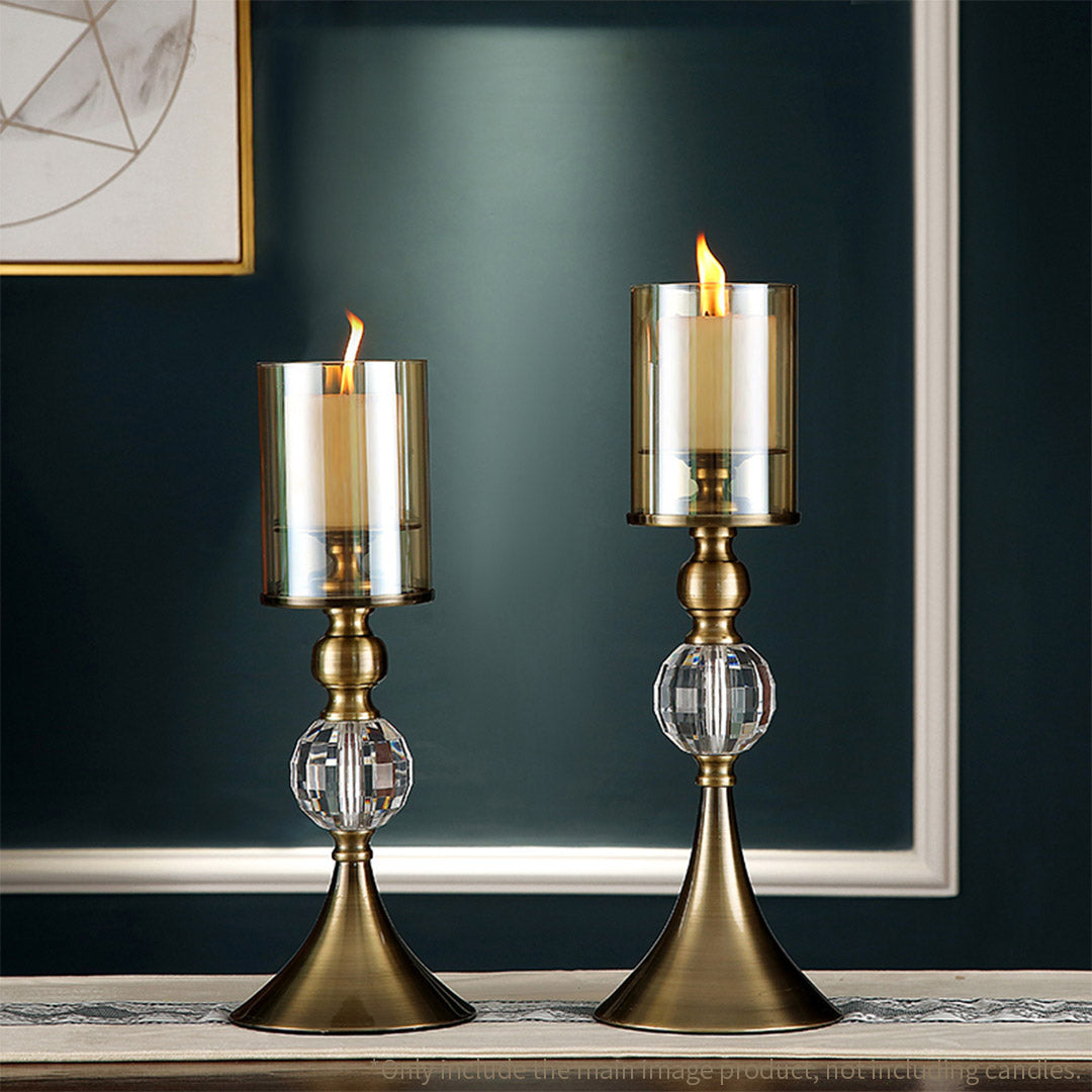 43cm Glass Candle Holder