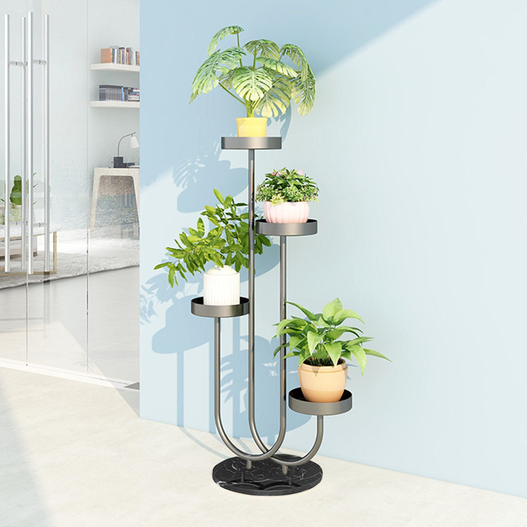 Black U Shaped Plant Stand