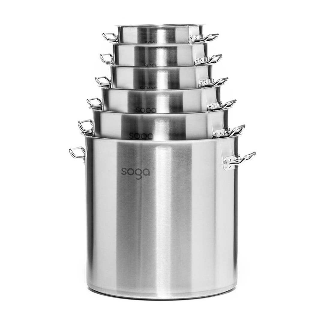 98L Top Grade 18/10 Stainless Steel Stockpot No Lid