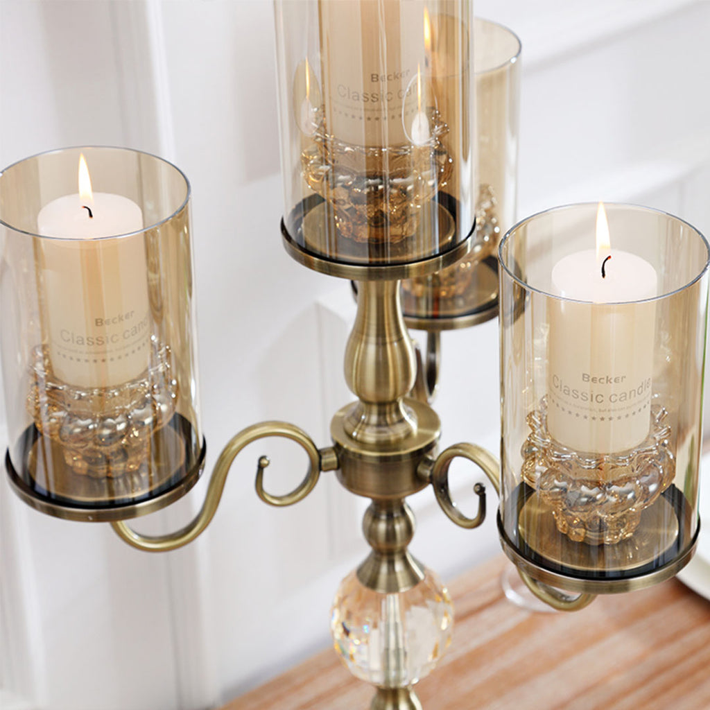 58cm 4-Slots Glass Candle Holder