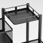 4 Tier Steel Square Rotating Kitchen Cart