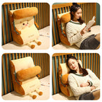 Cute Face Toast Bread Wedge Cushion Small