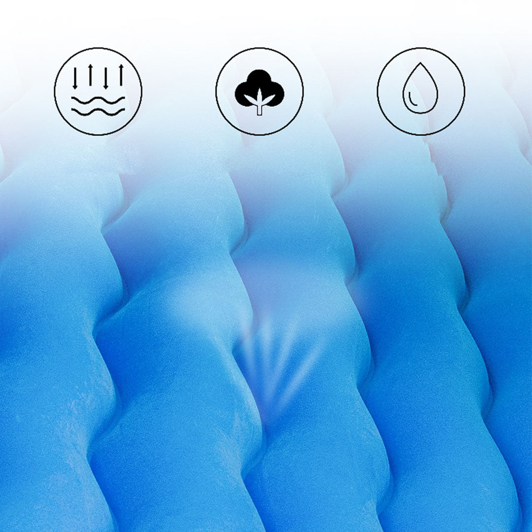 Blue Ripple Inflatable Car Mattress