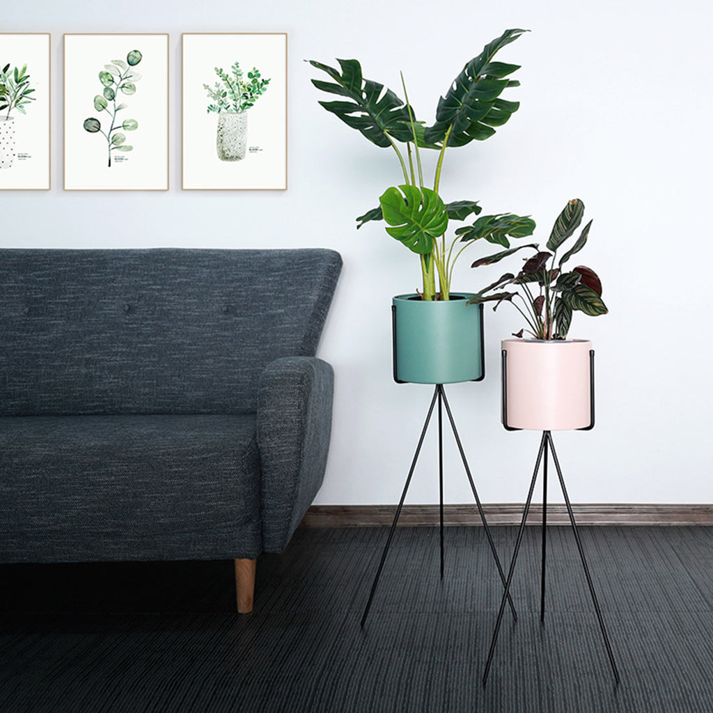 80CM Modern Tripod Pink Pot Holder Rack