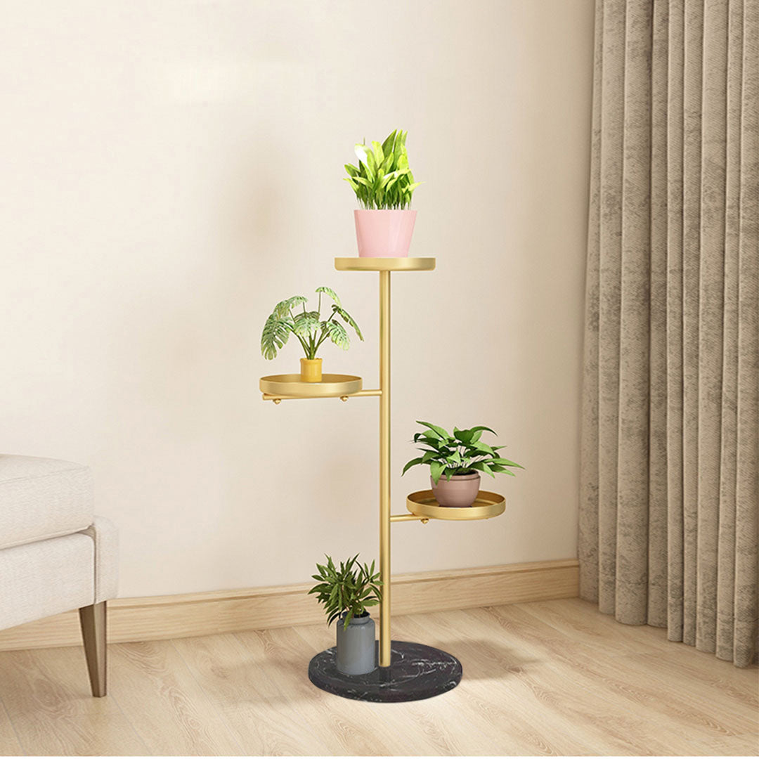 3 Tier Gold Round Plant Stand