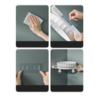 Green 360 Degree Wall-Mounted Rotating Bathroom Organiser