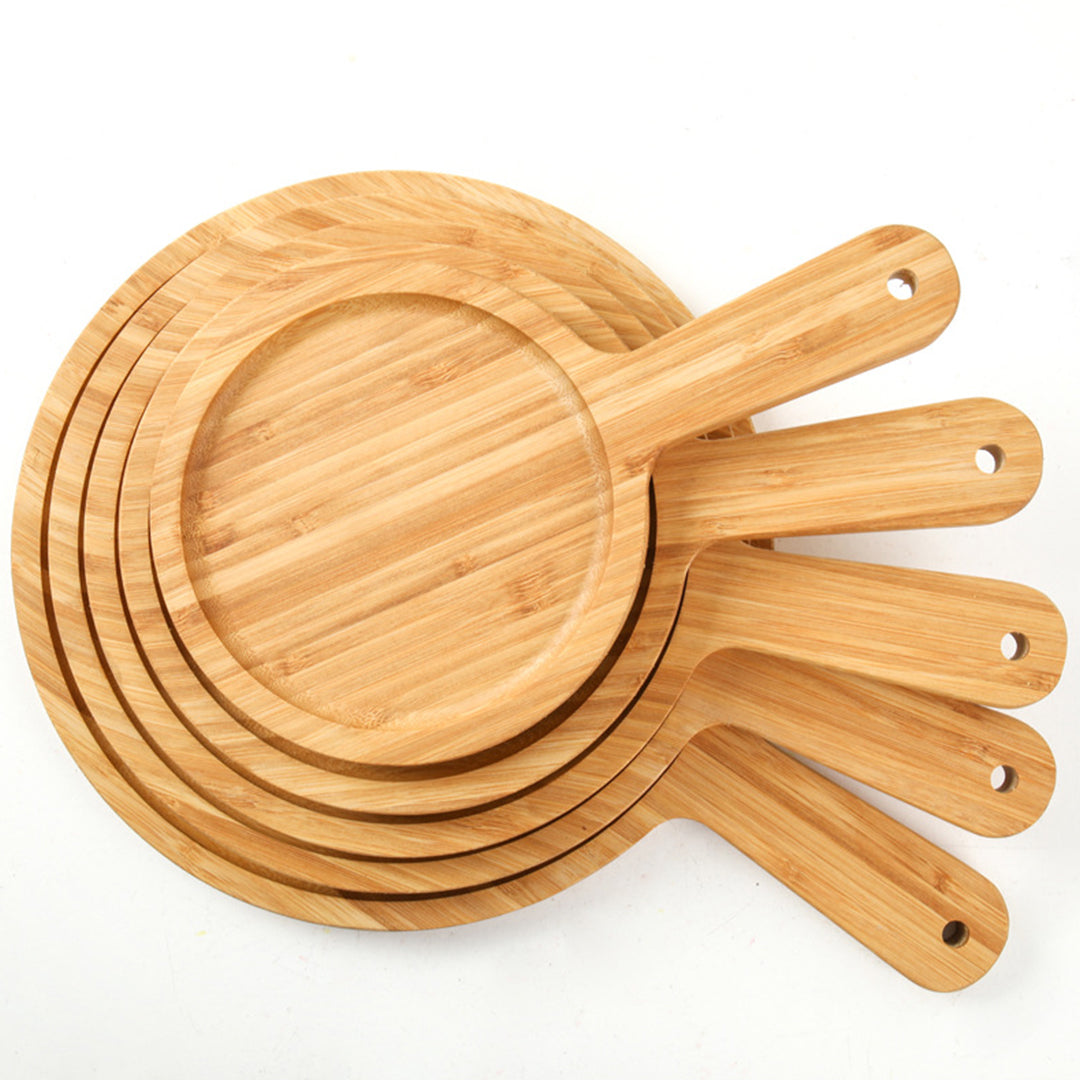 11 inch Blonde Round Wooden Tray