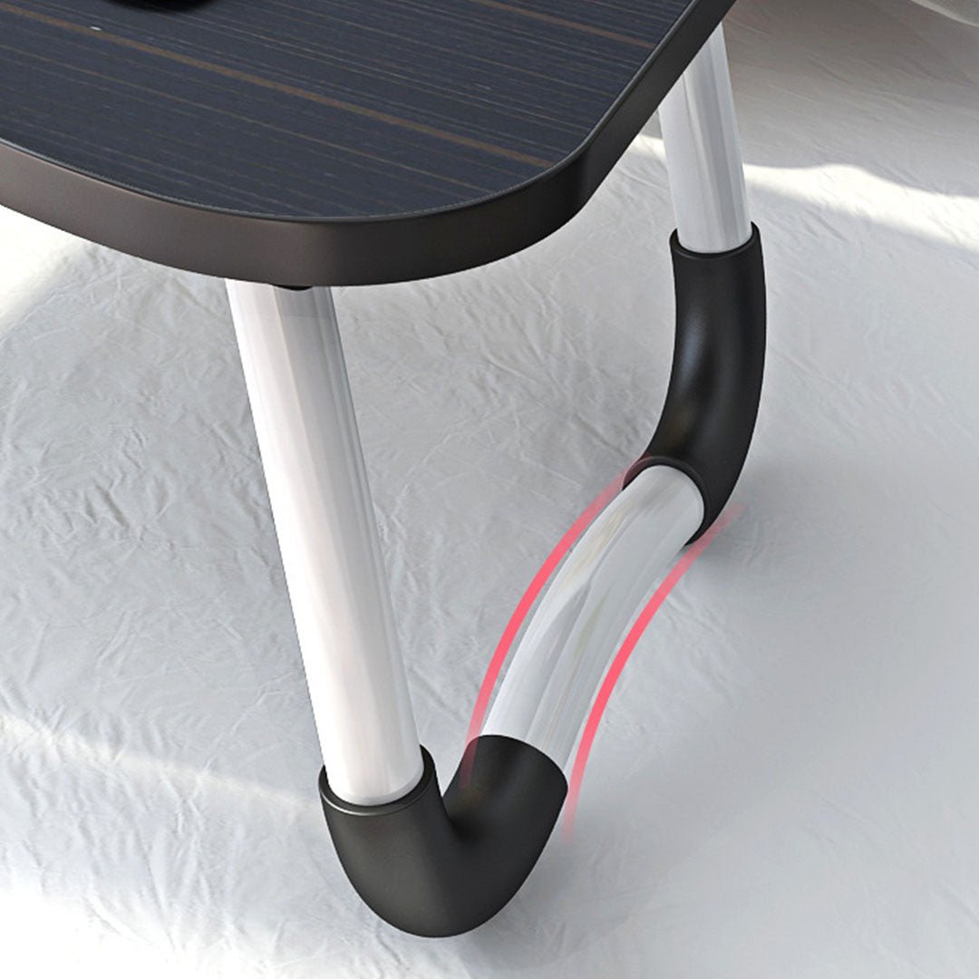 Black Foldable Study Bed Table Adjustable Portable Desk Stand With Notebook Holder