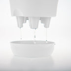 White Plastic Plant Self Watering Indoor Outdoor Plant Pot Set of 3