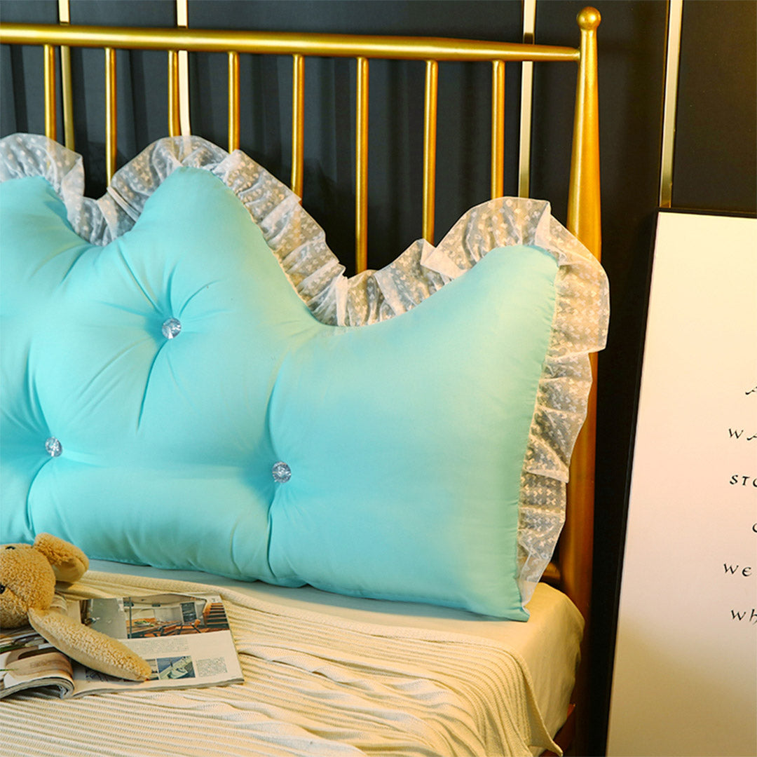 180cm Light Blue Princess Headboard Pillow