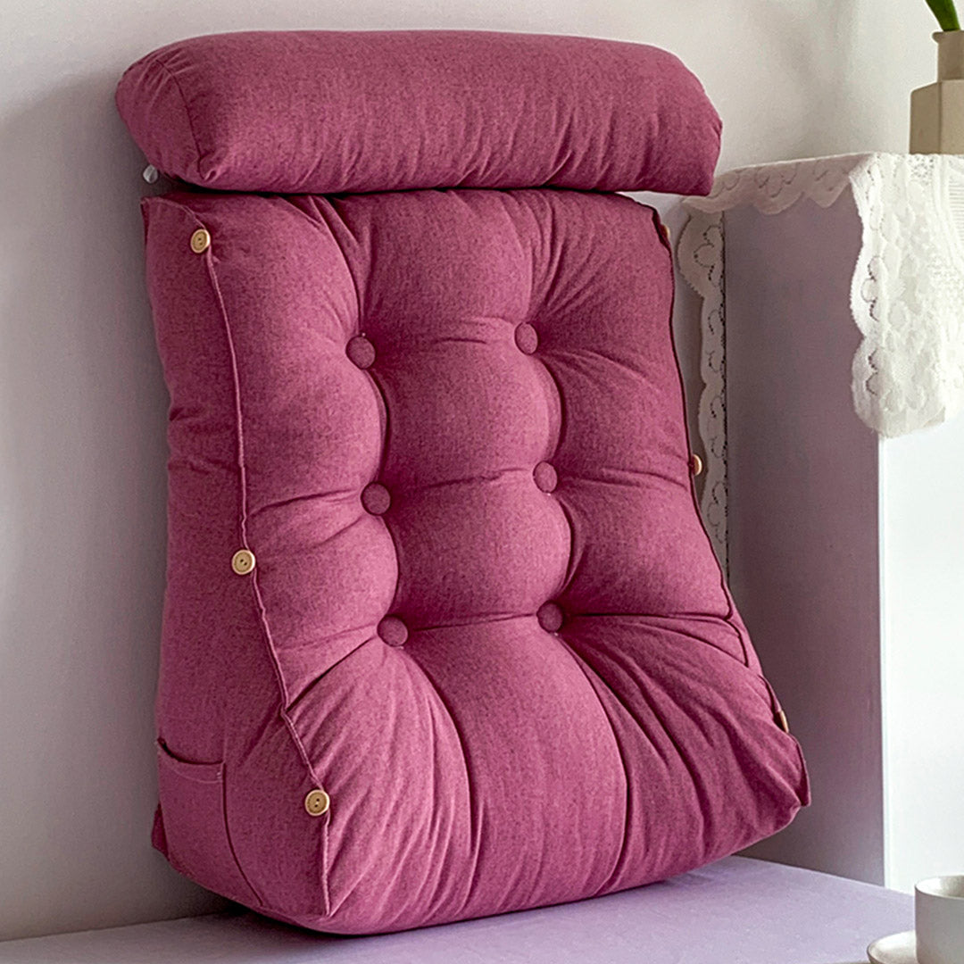 45cm Magenta Wedge Lumbar Pillow