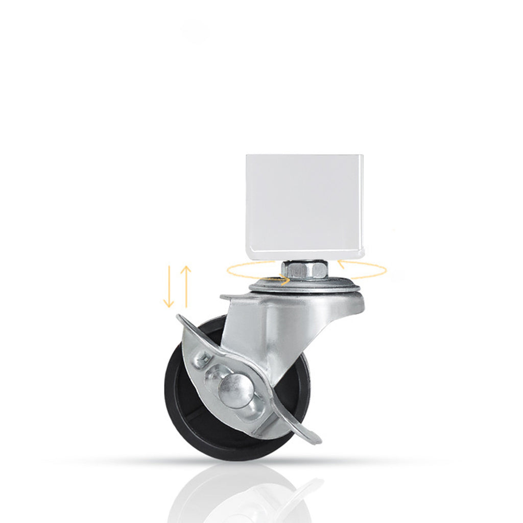 5 Tier Foldable Kitchen Shelves with Wheels  White