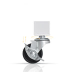 5 Tier Foldable Kitchen Shelves with Wheels  White
