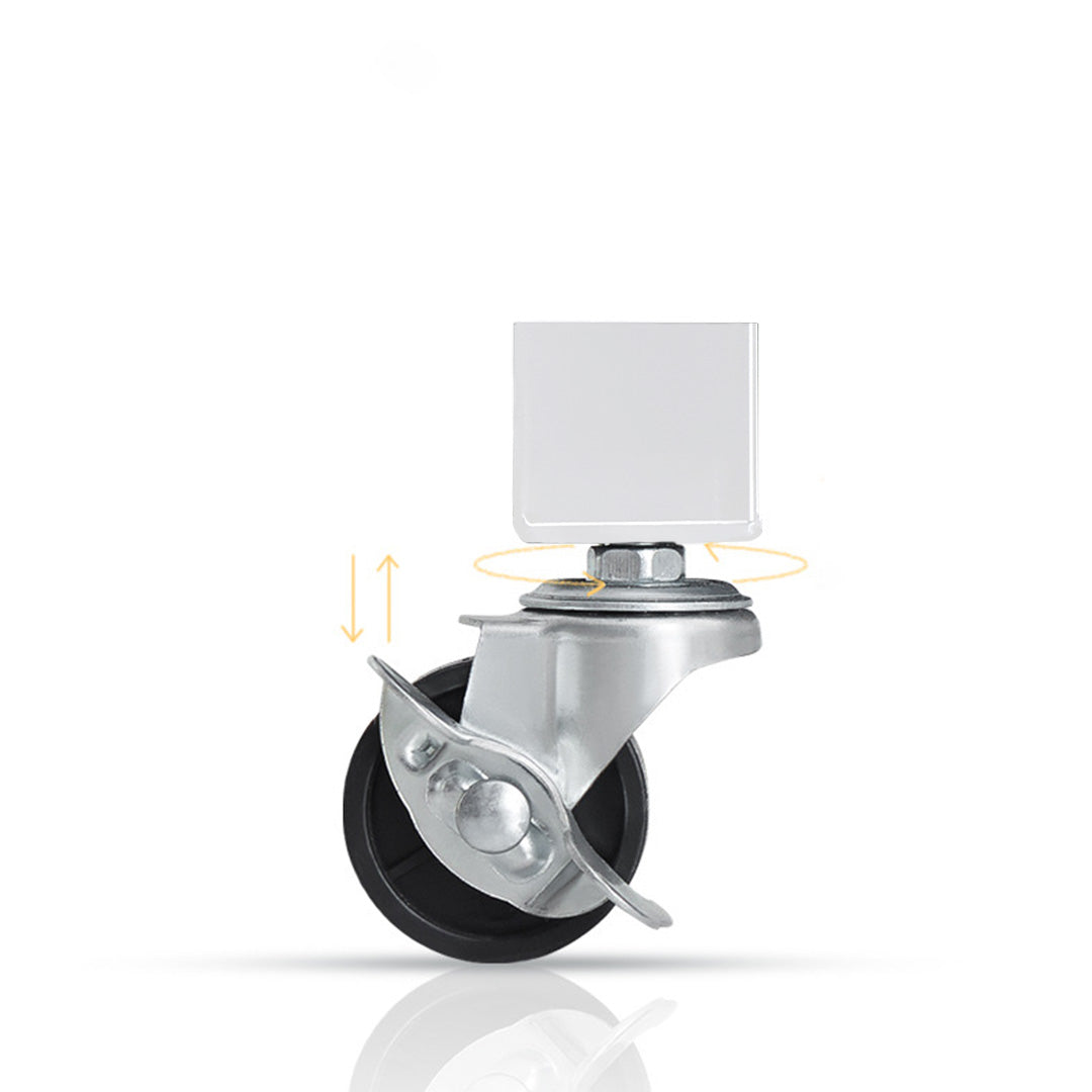 5 Tier Foldable Kitchen Shelves with Wheels  White