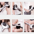 Handheld Massager with Soothing Heat Silver