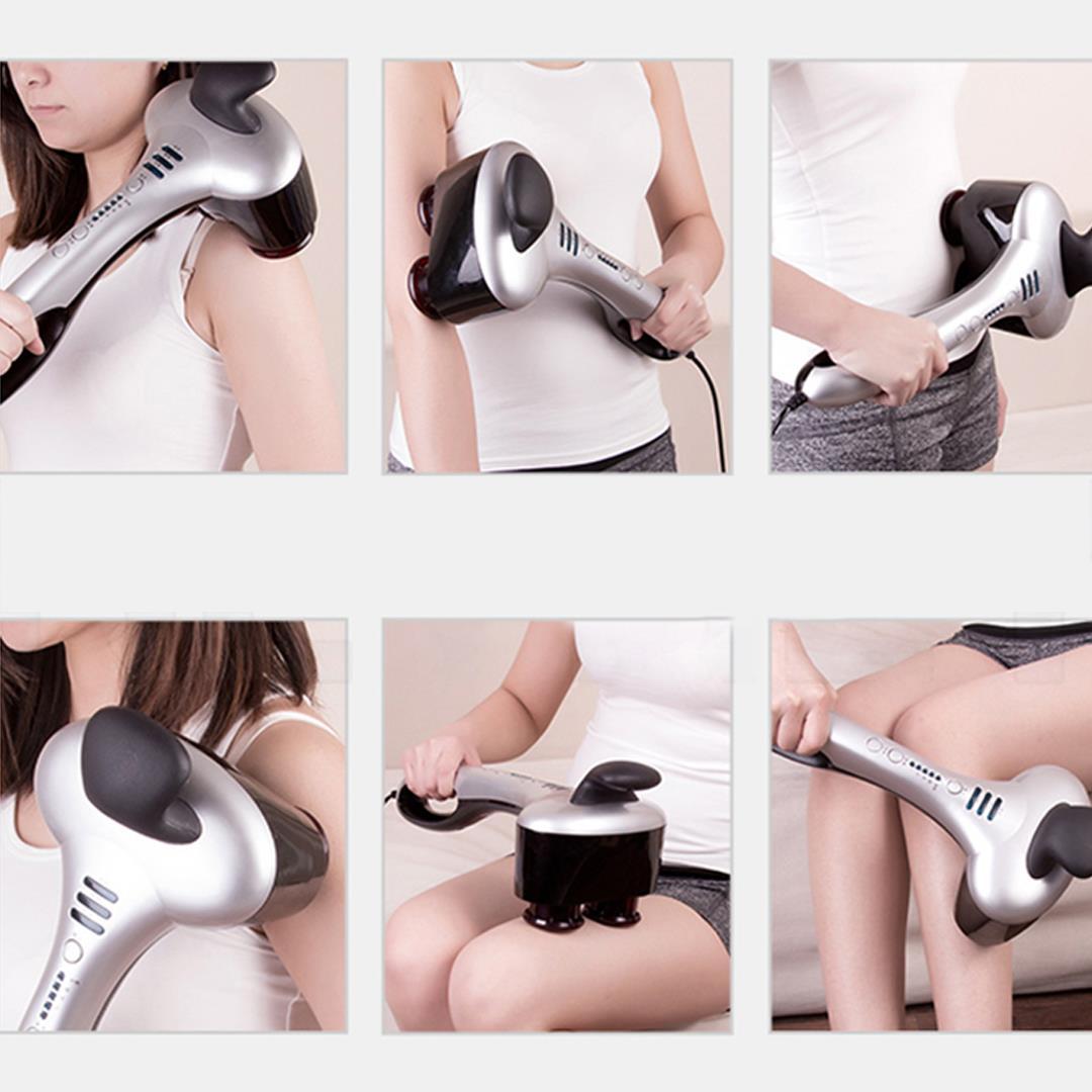 Handheld Massager with Soothing Heat Silver