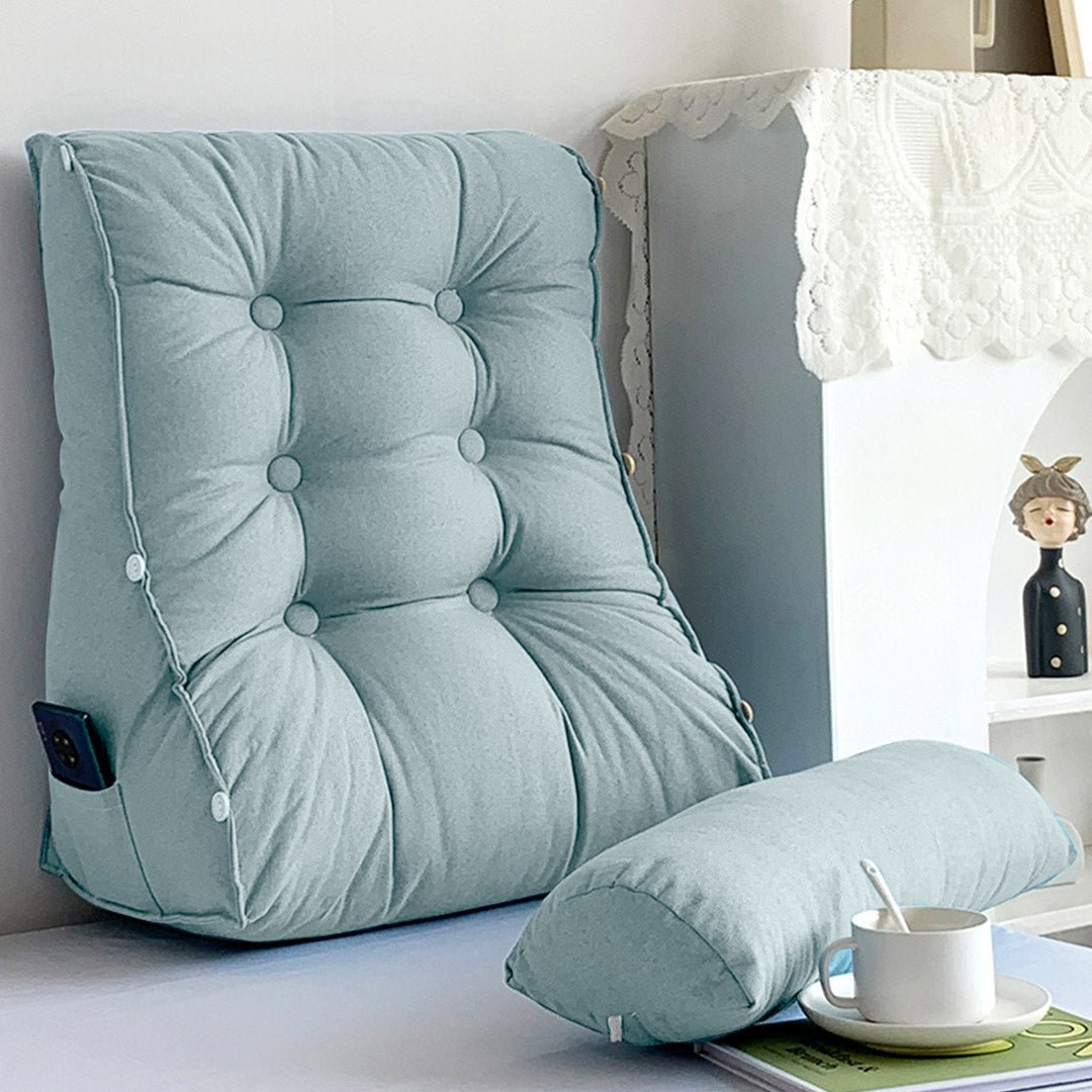 45cm Green Wedge Lumbar Pillow