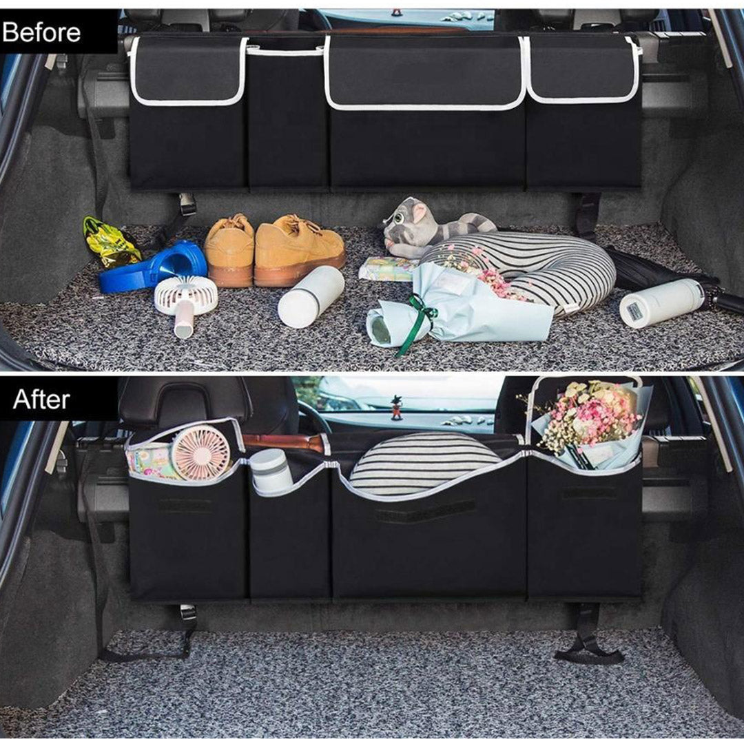 Oxford Cloth Car Trunk Organiser Interior Accessories Black